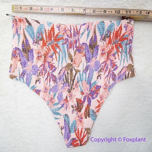 NEW Free People Citrine Dakota  aloha blooms floral bikini bottom, size M - Picture 10 of 13